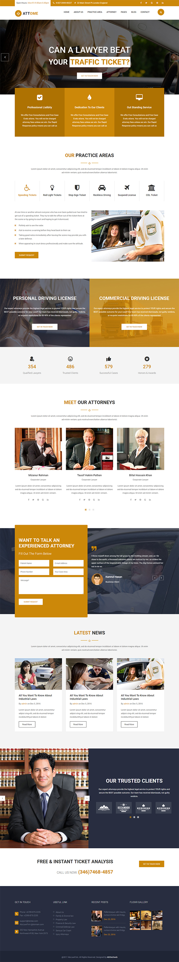 Attome | Lawyer & Attorney Responsive WordPress Theme
