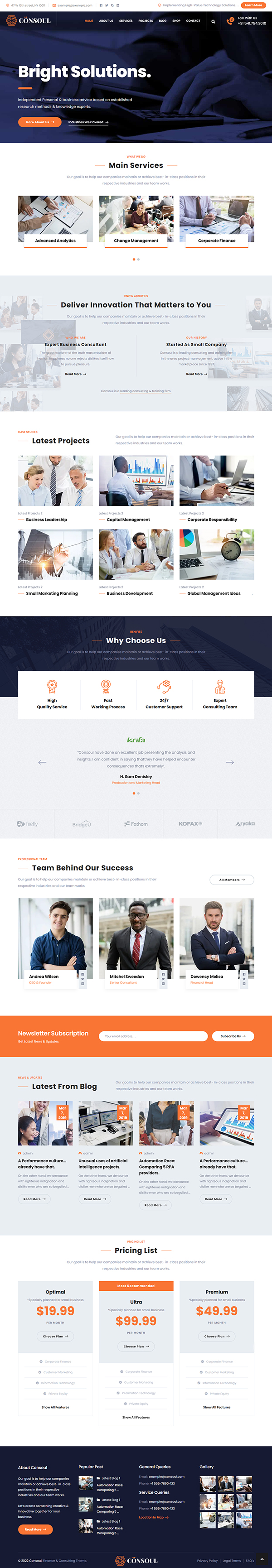 Consoul – Consulting Business WordPress Theme