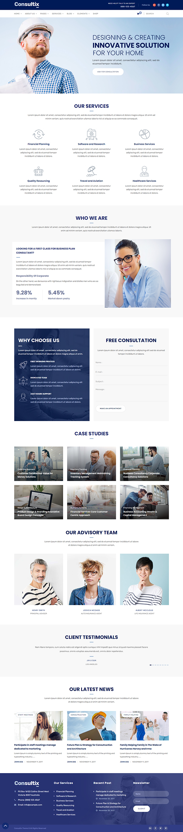 Consultix – Business Consulting WordPress Theme