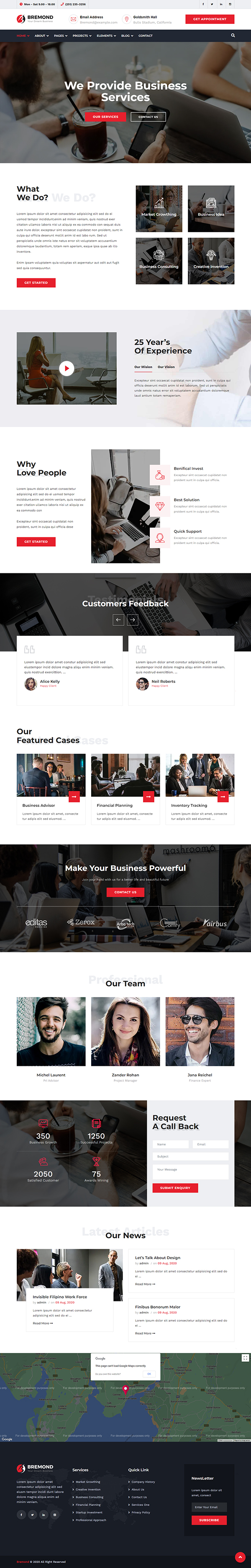 Bremond – Multipurpose Business Consulting WordPress Theme