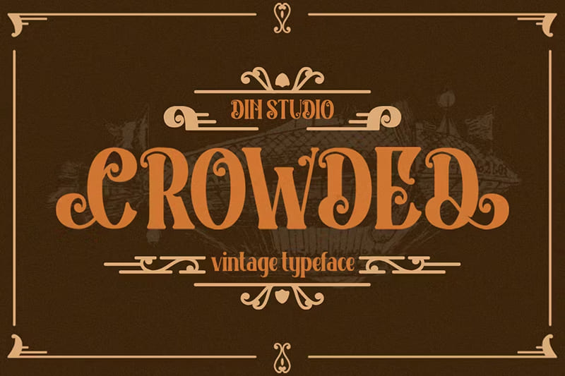 Crowded Vintage Font