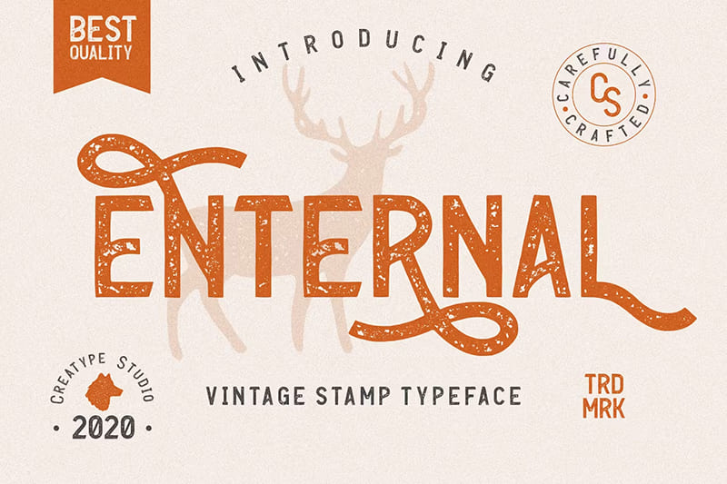 Enternal Vintage Stamp Typeface
