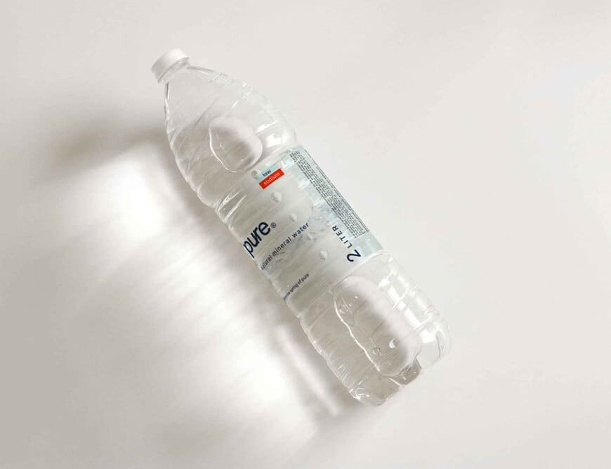 Free Plastic Water Bottle Mockup