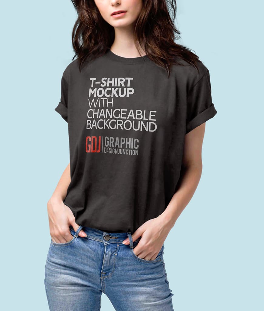 Free T-Shirt Mockup Template PSD