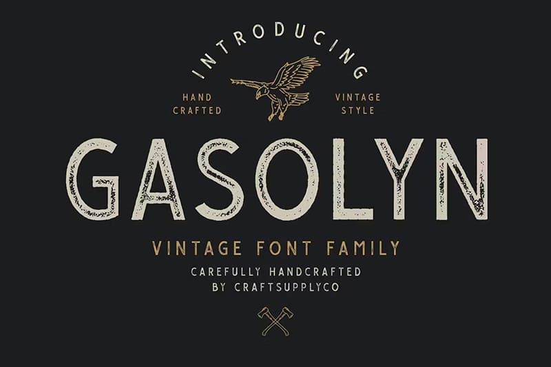 Gasolyn Vintage Font Family