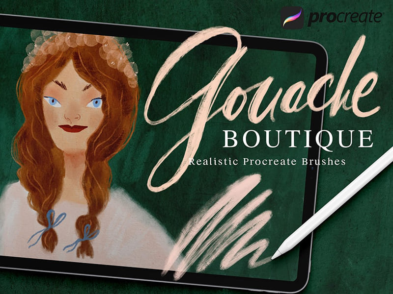 Gouache Procreate Brushes for iPad