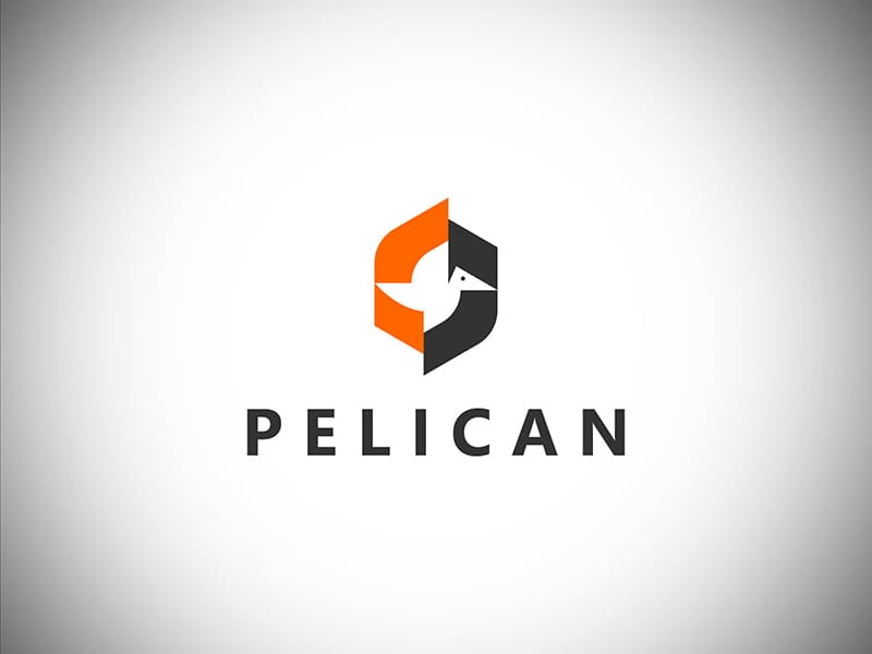 Logo, logos, logo design, letter p + pelican