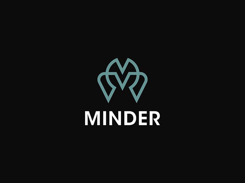 Minder artificial intelligence logo design
