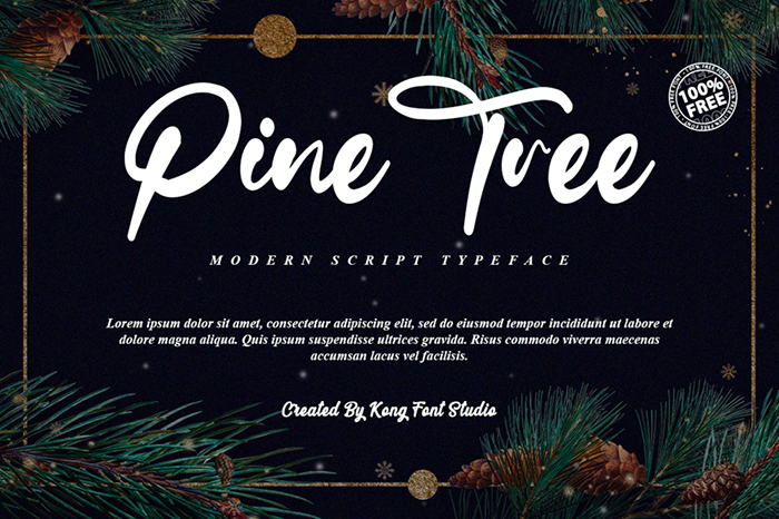Pine Tree Script Font