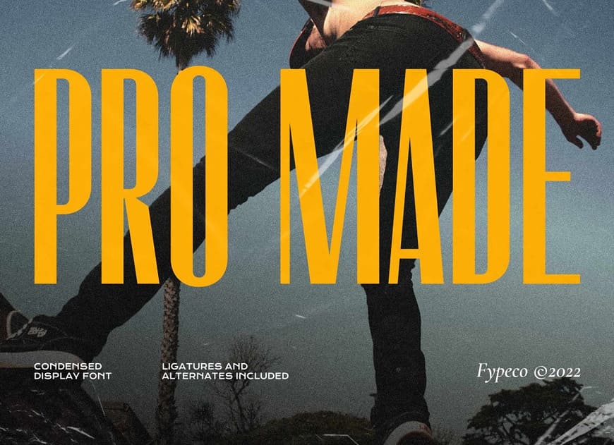 Pro Made Condensed Display Font