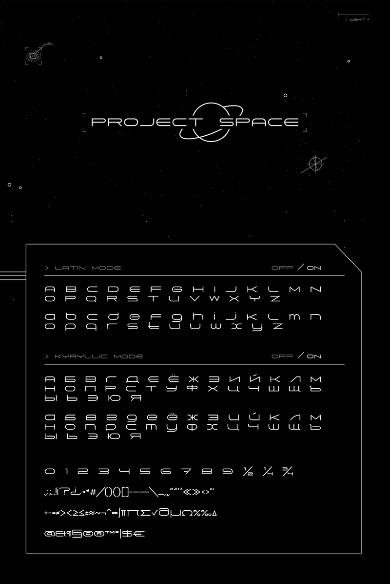 Project Space Font