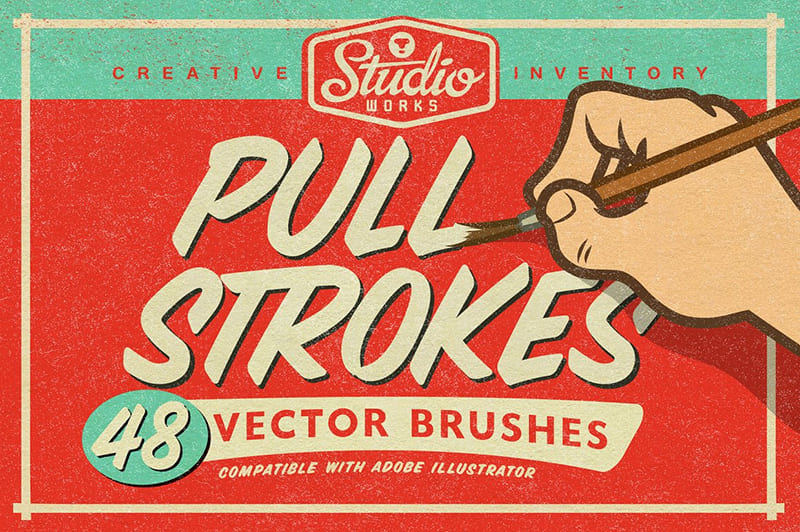 Pull Strokes Illustrator Brushes