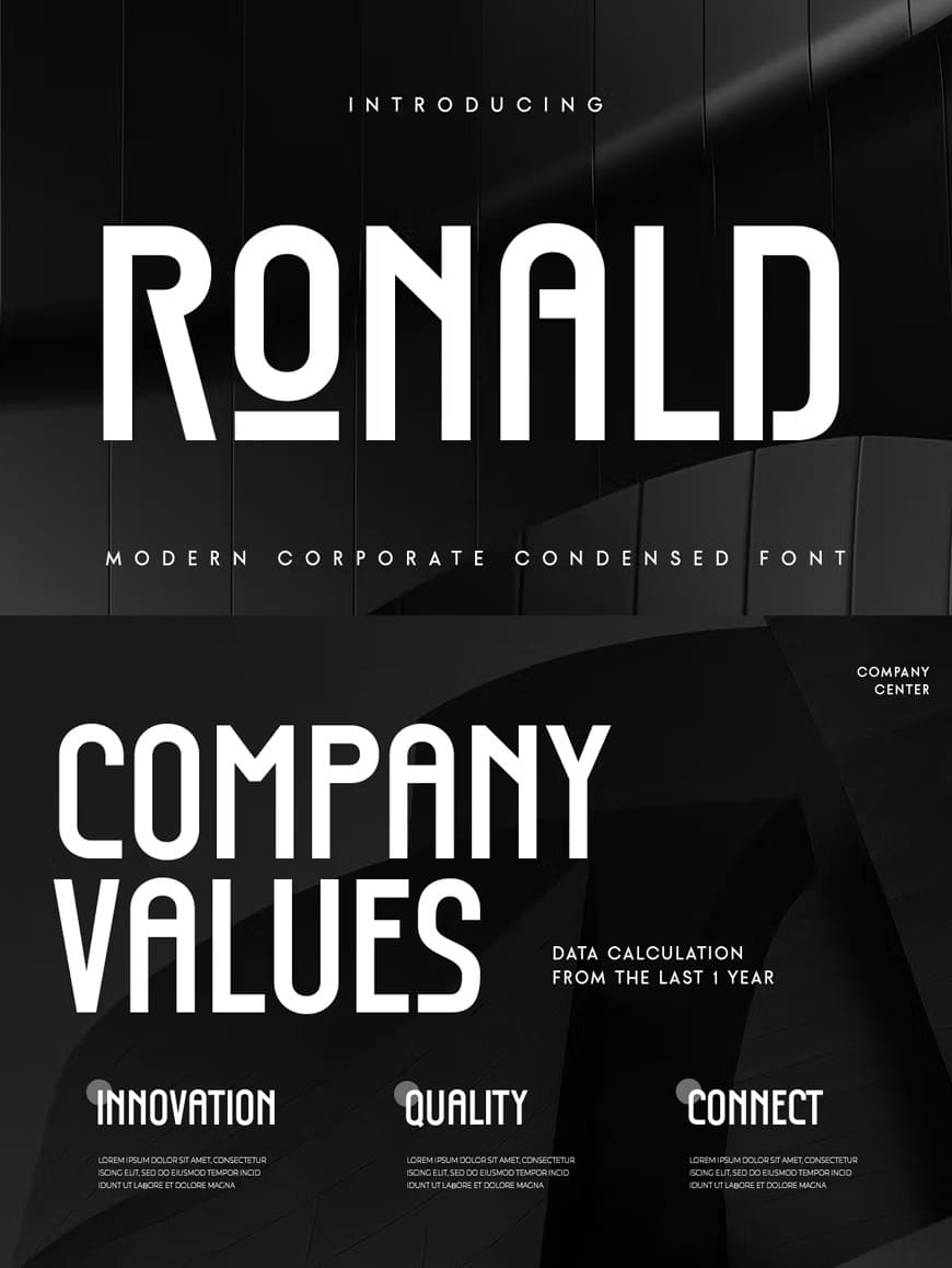 Ronald Modern Corporate Condensed Font