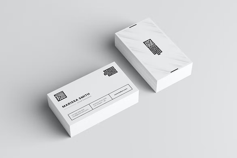 Simple White Business Card Design