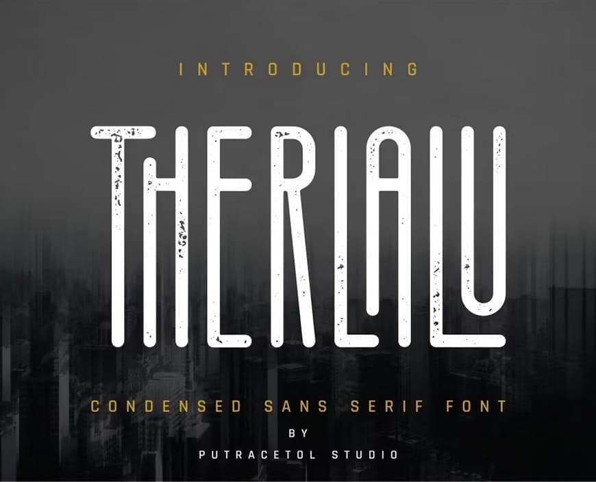 Therlalu Condensed Sans Serif Font