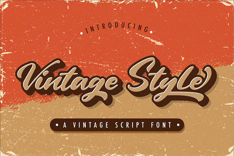 Vintage Style Bold Script Font