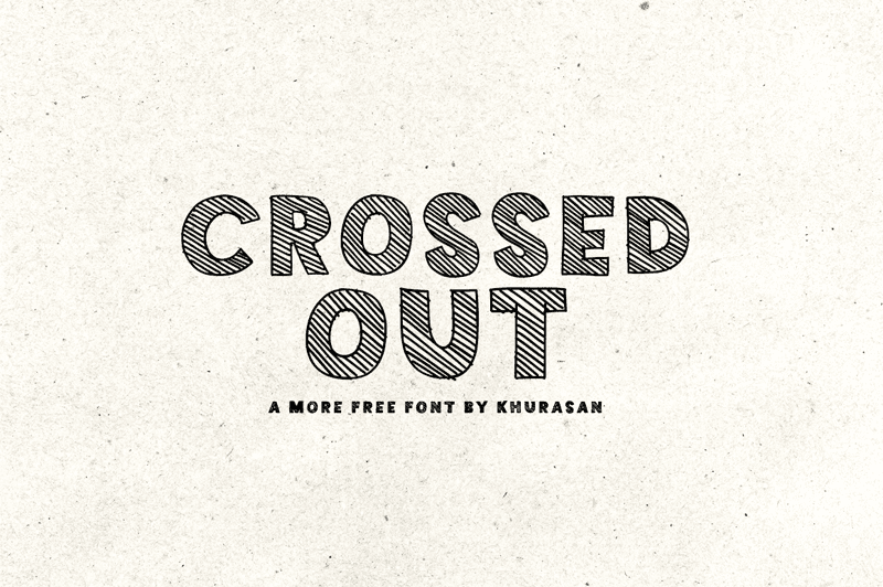 Crossed Out Sketched Free Font