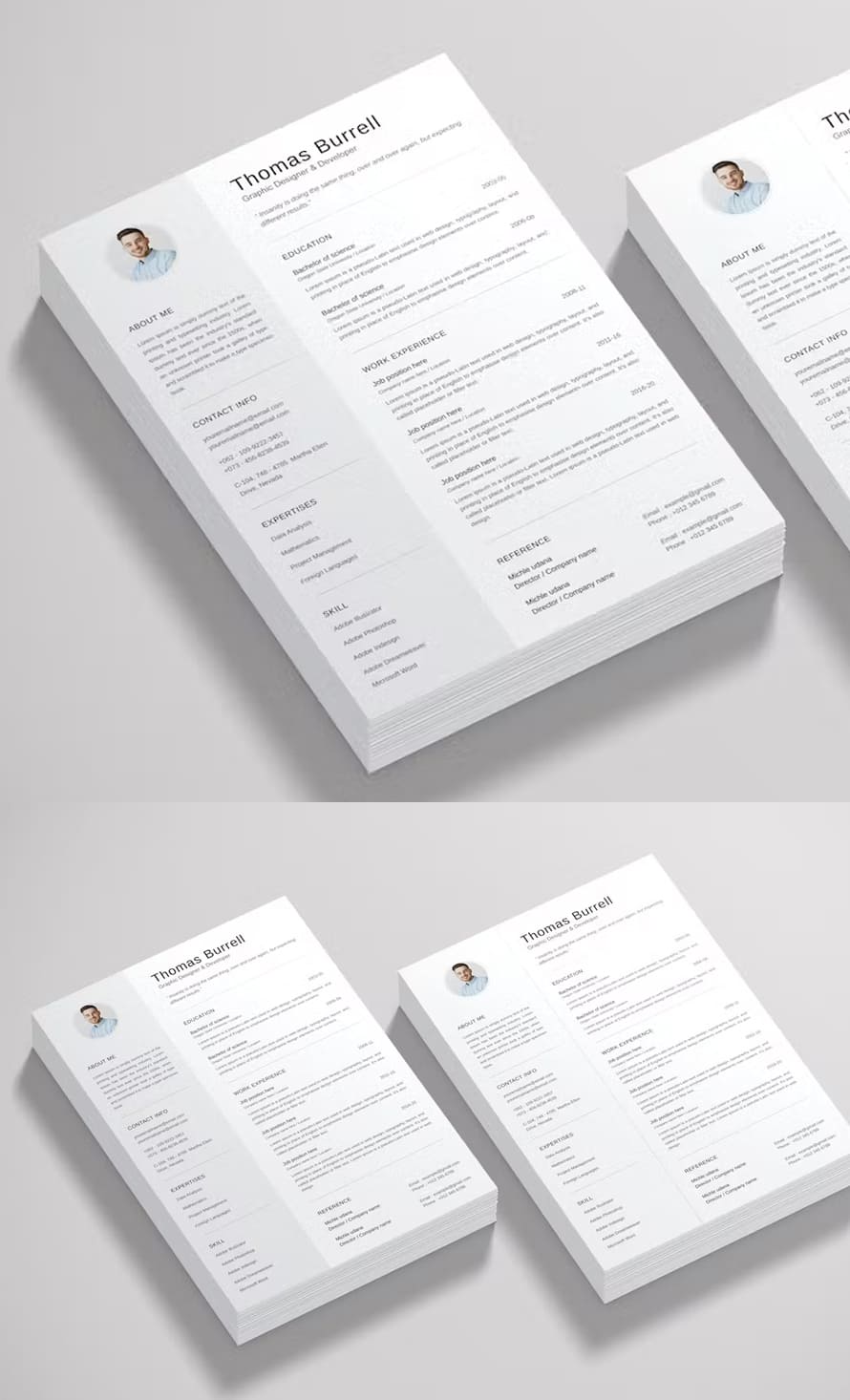 Curriculum Vitae Template Clean And Modern Resume Template