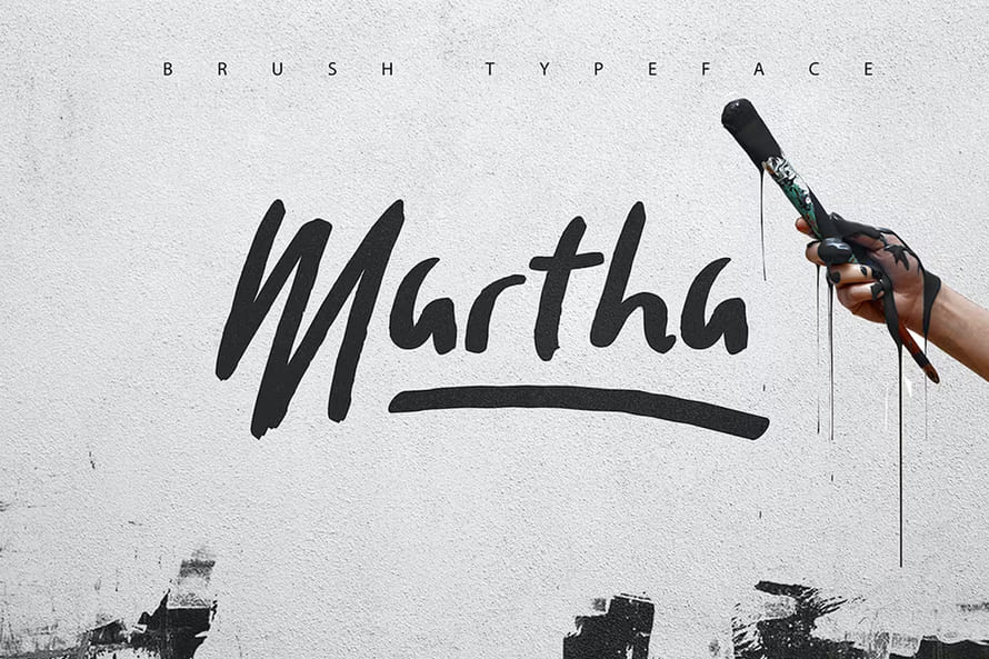 Martha Brush Typeface