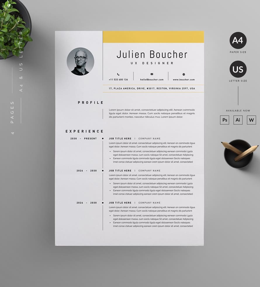 Modern Resume Design Template