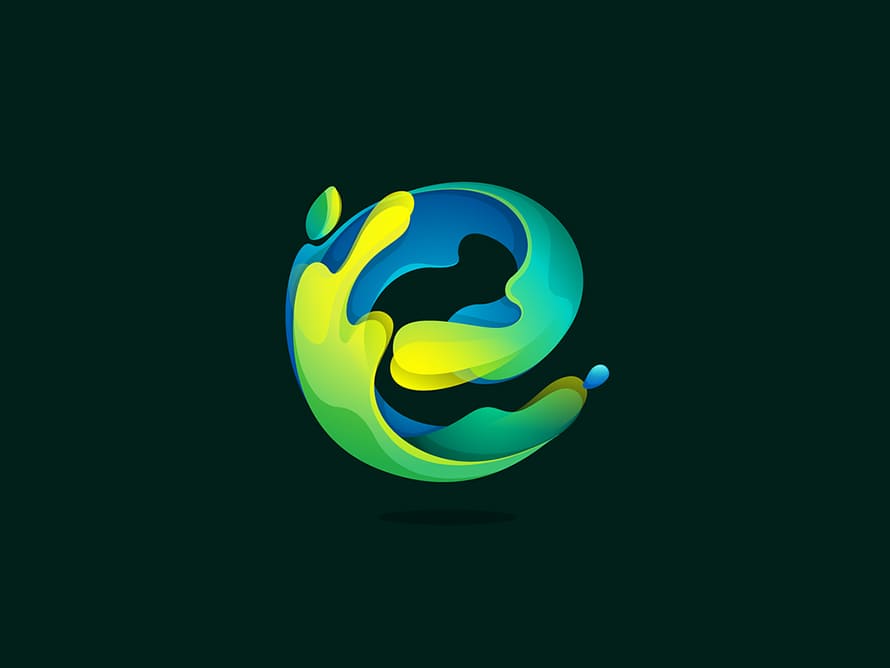 Abstract E Letter Logo Design