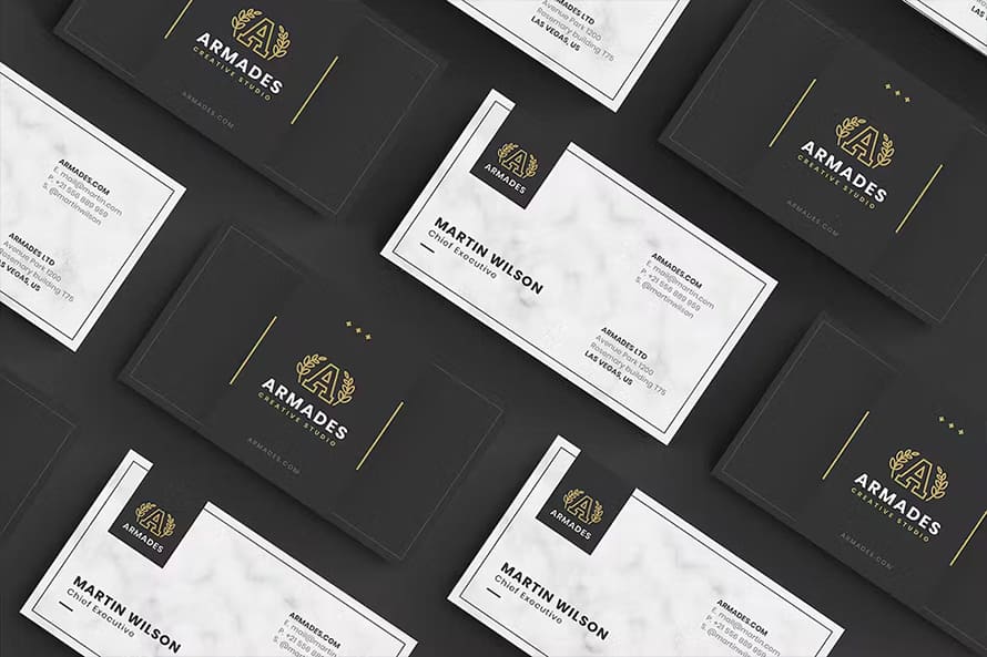 Black And White Business Card Templates