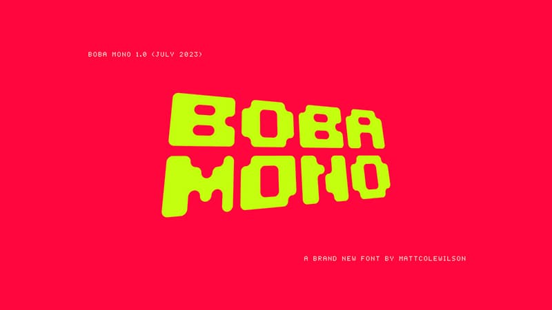 Boba Mono Free Font
