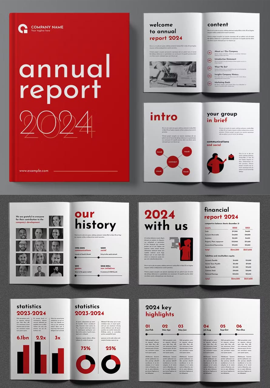 Business Annual Report Brochure Design Template