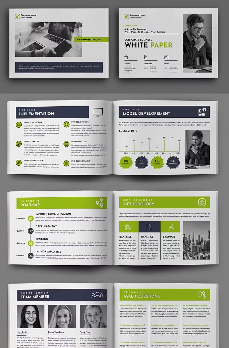 Business White Paper Brochure Design Template