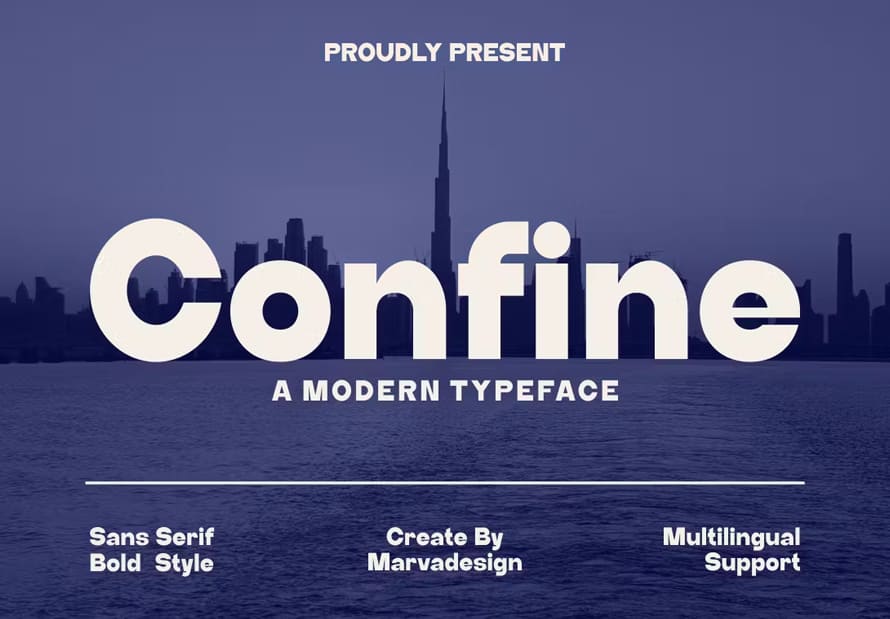 Confine A Modern Sans Serif Font