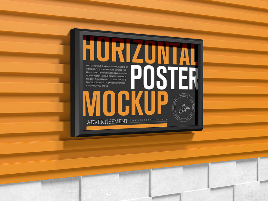 Free Horizontal Poster Mockup