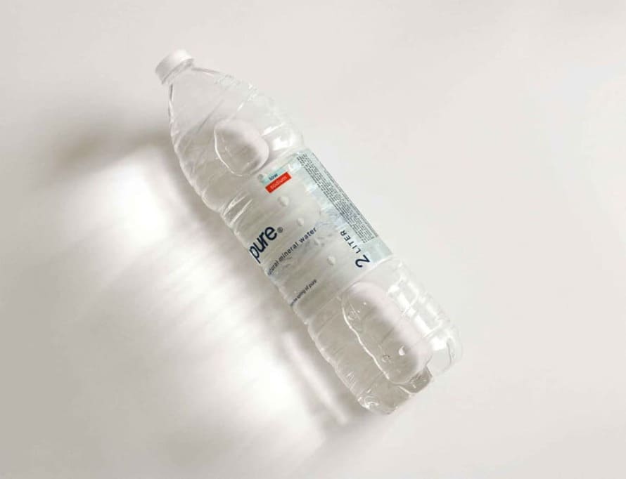 Free Realistic Plastic Water Bottle Mockup