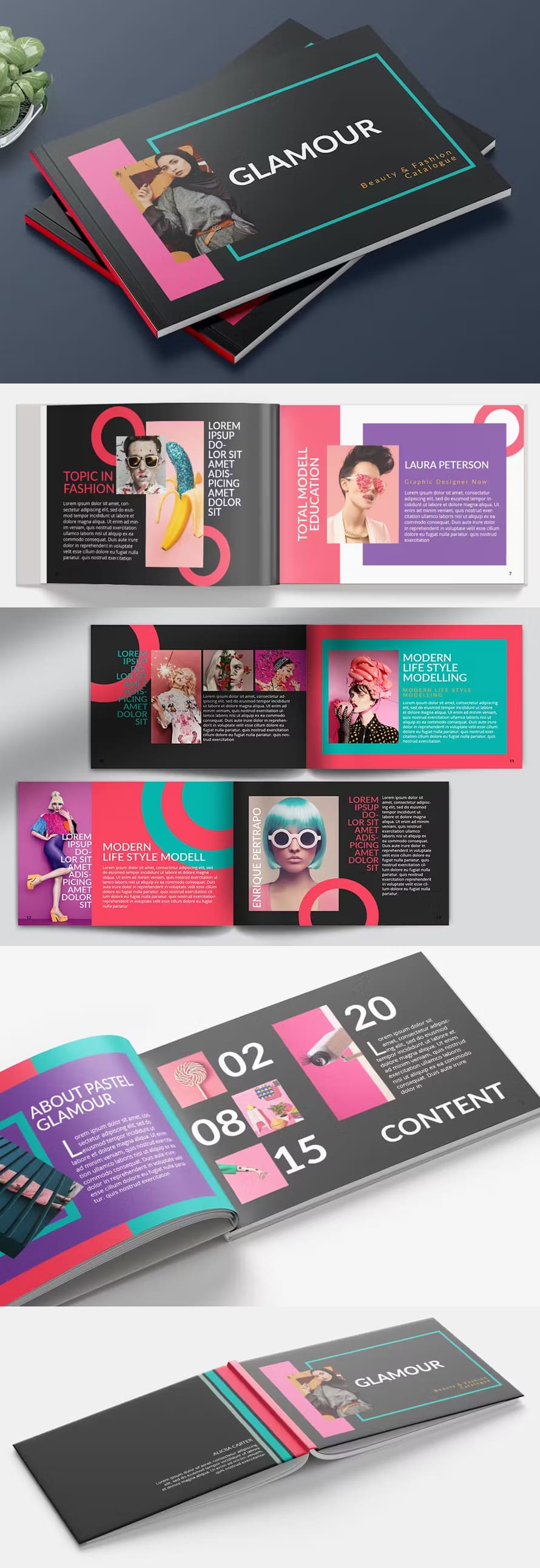 Glamour A5 Brochure Template