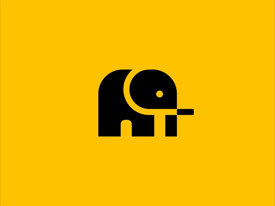 Minimalist Elephant Logo by Lucian Radu