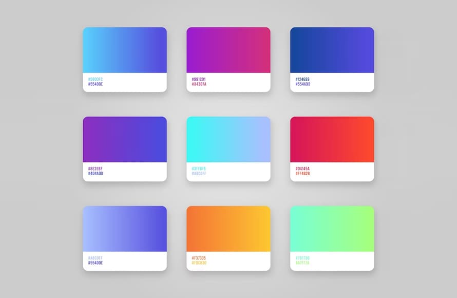 Color palette for web design
