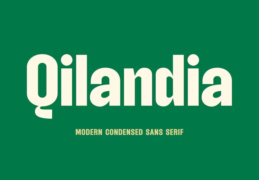 Qilandia Modern Condensed Sans Serif