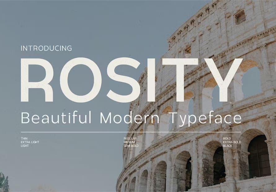 Rosity Beautiful Modern Typeface