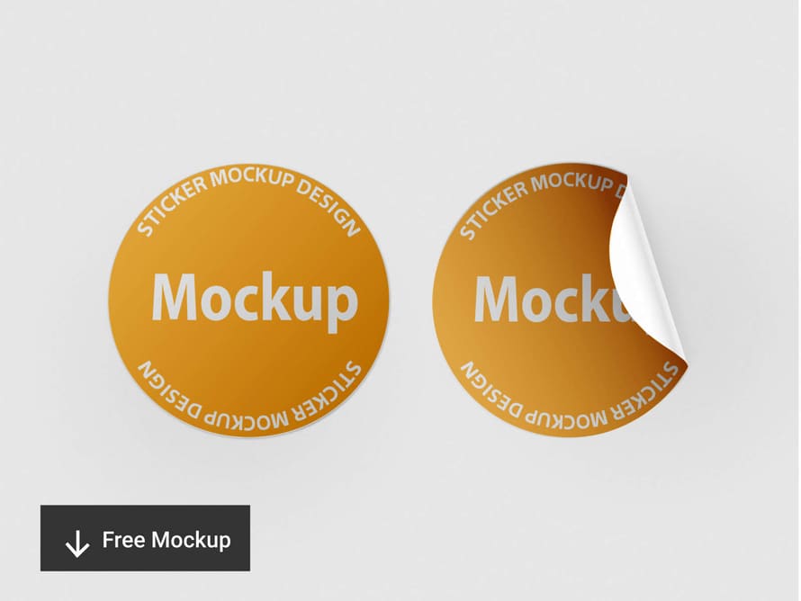 Sticker Mockup Free Download
