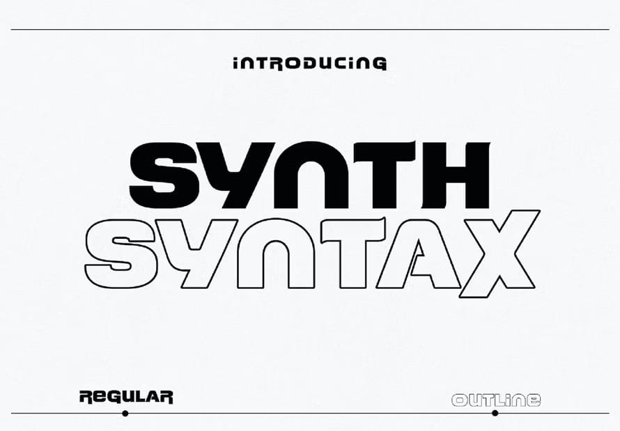 Synthsyntax Streetwear Typeface