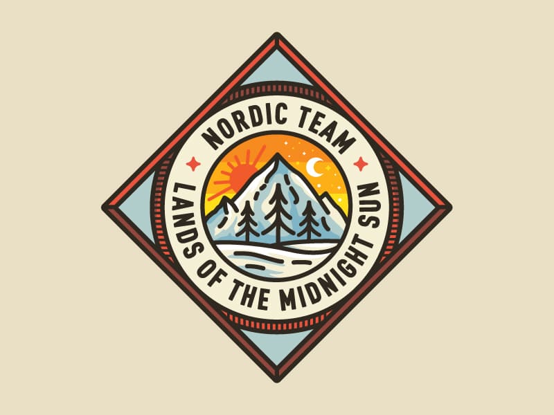 Nordic Retro Badge by Nick Slater