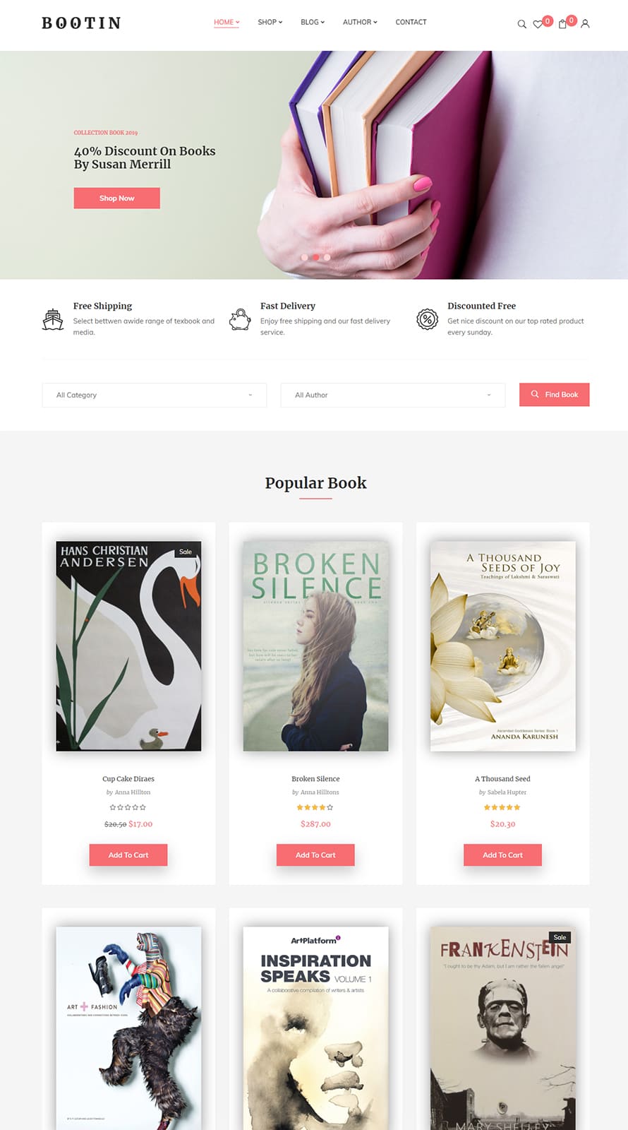 Bootin Book Store Woocommerce WordPress Theme