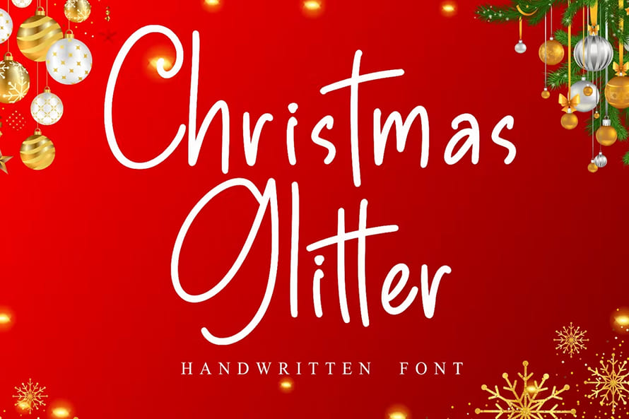 Christmas Glitter Handwritten Font
