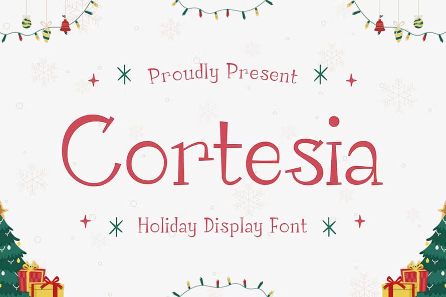 Cortesia Holiday Display Font