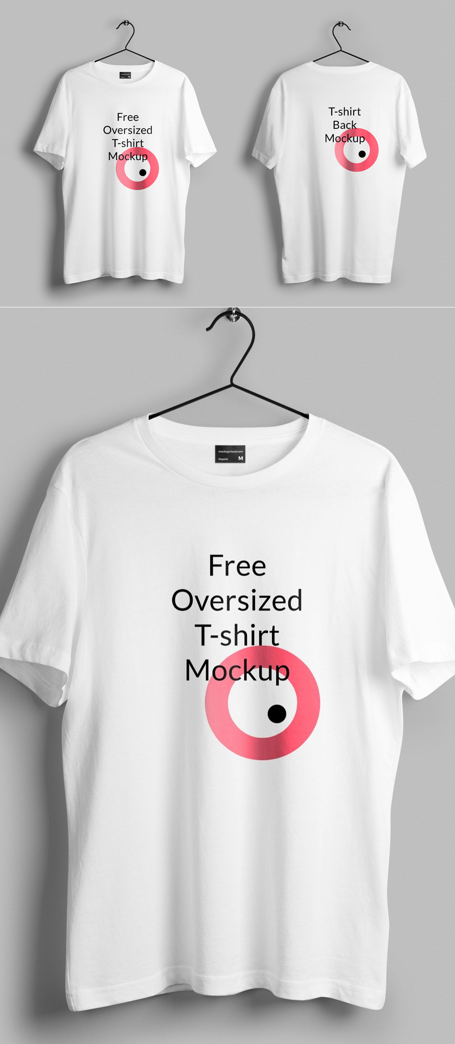 Free Oversized T-shirt Mockup (Front & Back)