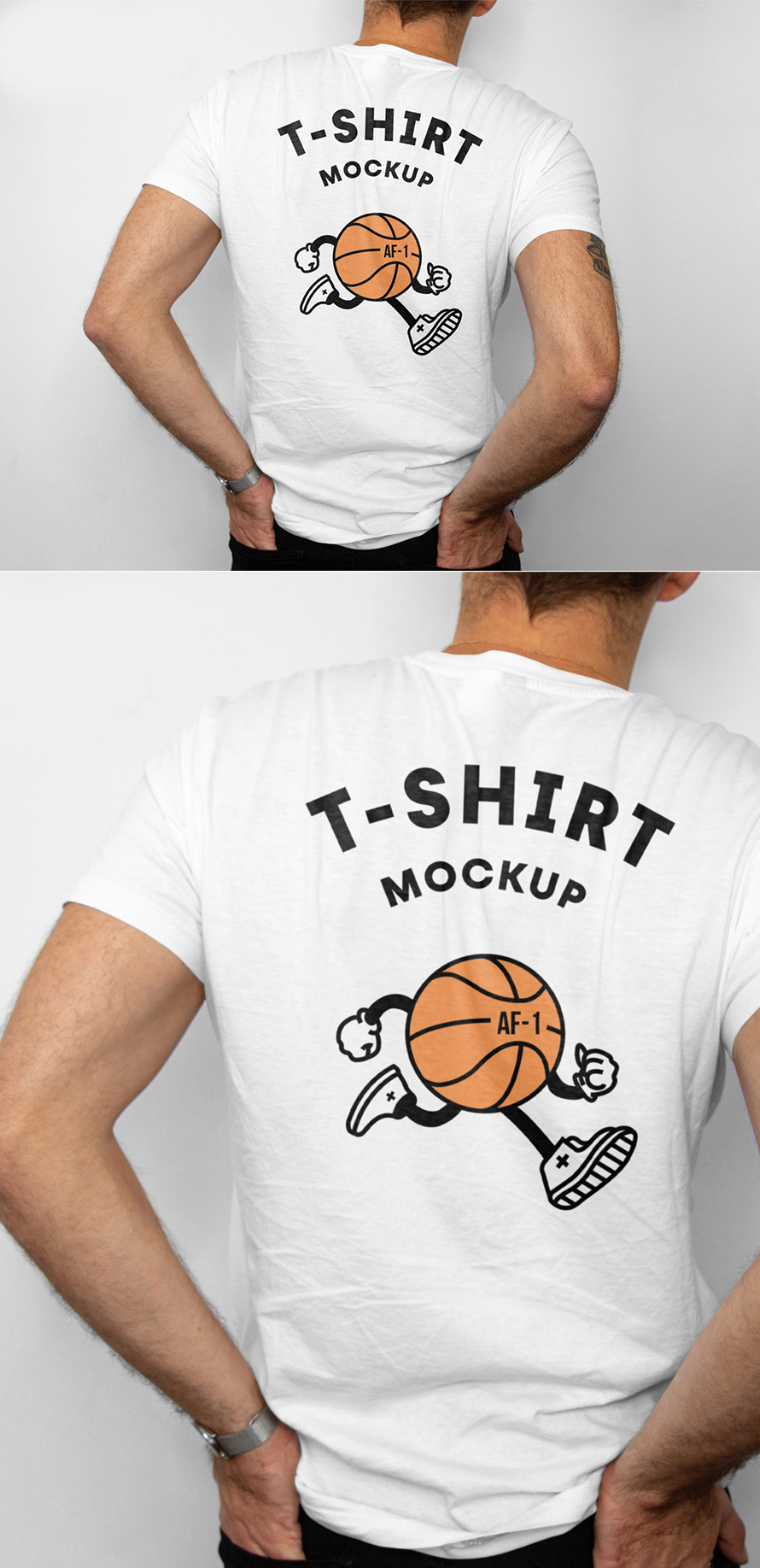 Free T Shirt Back Mockup