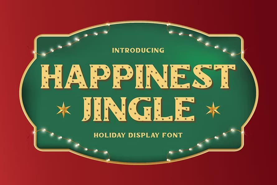 Happinest Jingle Holiday Display Font