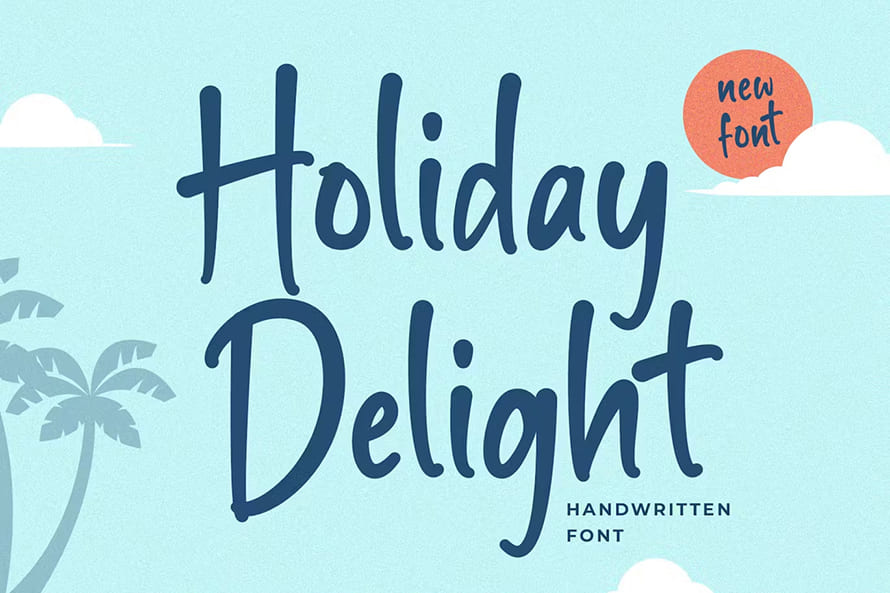 Holiday Delight A Modern Handwritten Font