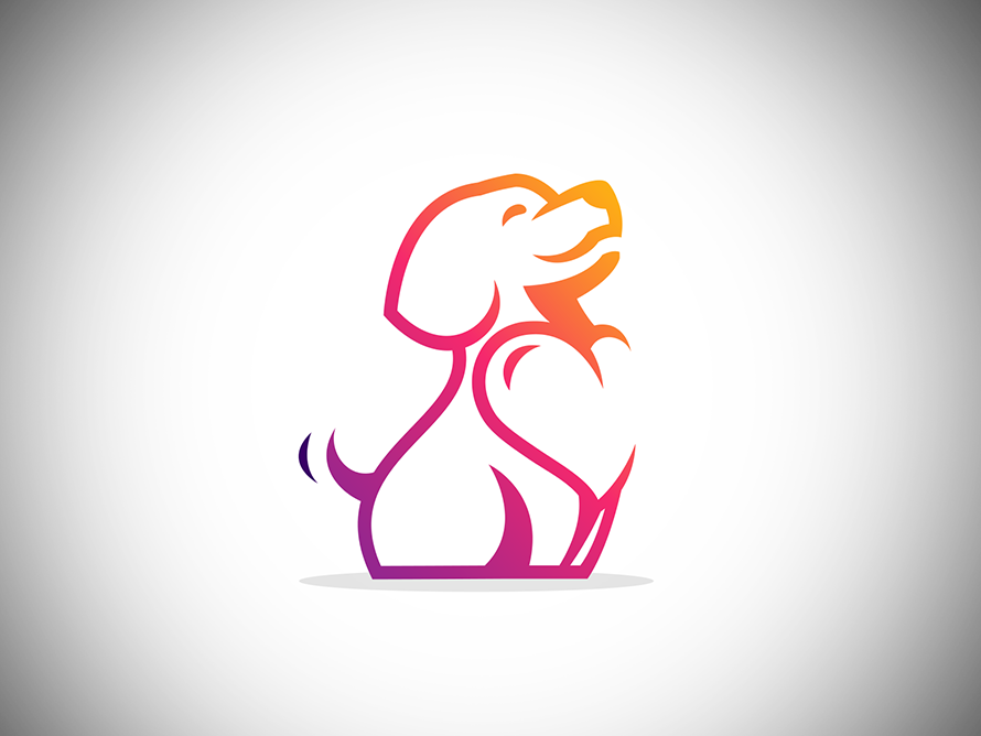 Creative Dog Love Logo Design