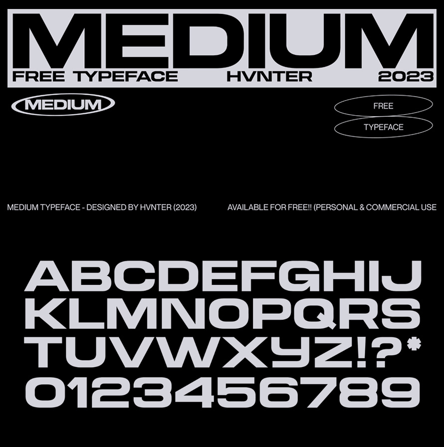 Medium Typeface Free Font Free Font