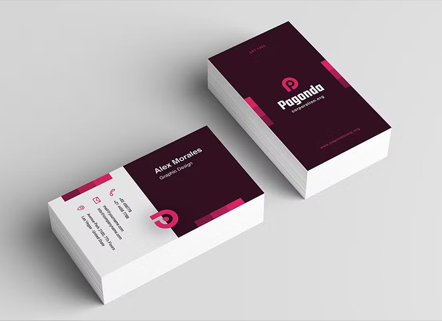 Simple Vertical Business Card Design